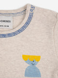 Bobo Choses Baby Beige Funny Blue Friend T-shirt