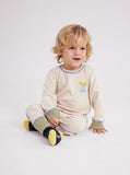 Bobo Choses Baby Beige Funny Blue Friend T-shirt