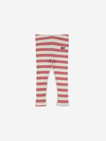 Bobo Choses Baby Maroon Stripes Leggings