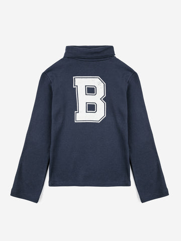 Bobo Choses Midnight Blue Big B Turtleneck T-shirt