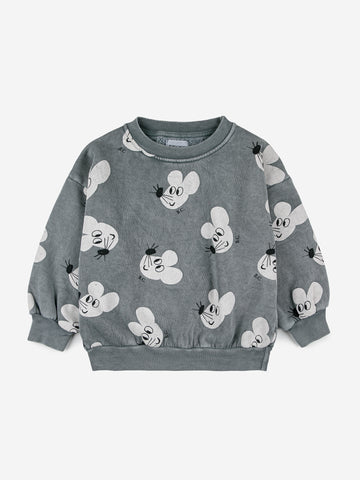 Bobo Choses Grey Mouse All Over Sweatshirt