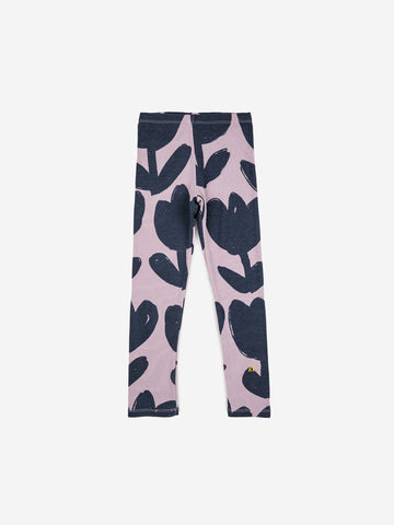 Bobo Choses Kids Lavender Retro Flowers All Over Leggings