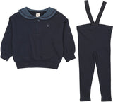 Lil Legs Navy Sweet Campaign Sailor Collar Toddler Boys Set