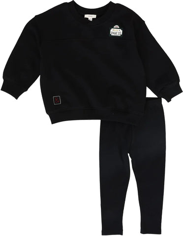 Lil Legs Black Mon Paris Boys Toddler Set