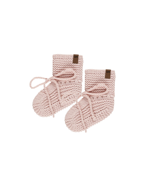 Quincy Mae Bubblegum Knit Booties