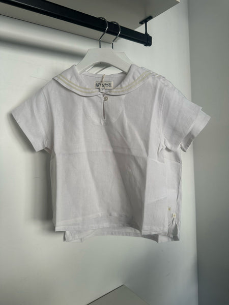 Bene Bene Ivory Marine Linen Shirt