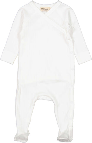 Marmar Copenhagen Gentle White Rib Bamboo Rubetta Onesie