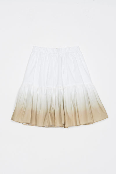 Twinset Ice White & Camel Skirt