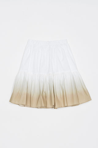 Twinset Ice White & Camel Skirt