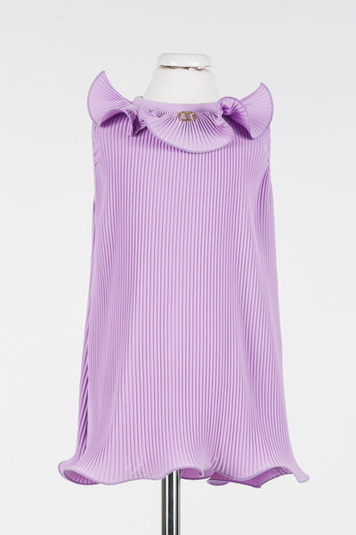 Twinset Pastel Violet Pleated Dress