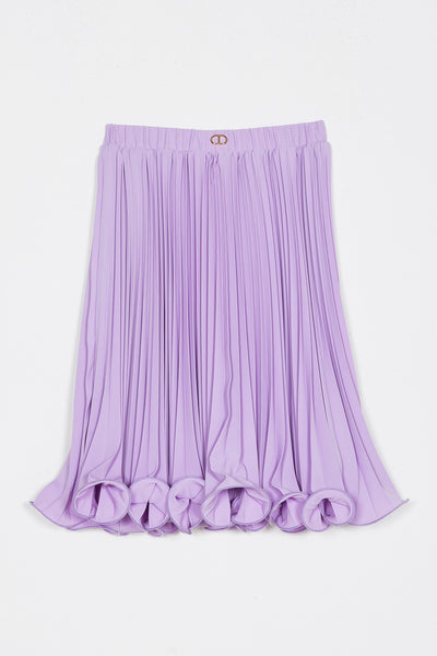 Twinset Pastel Violet Pleated LONGER Skirt