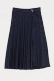 Twinset Blue Stripe LONGER Pleated Skirt
