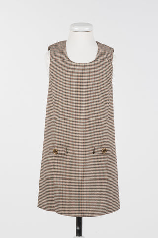 Twinset Camel Plaid Shirt Dress