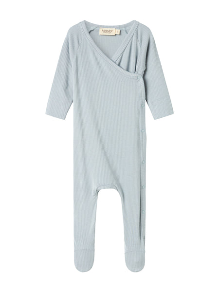 Marmar Copenhagen Blue Stone Micro Modal Rib Rubello Onesie