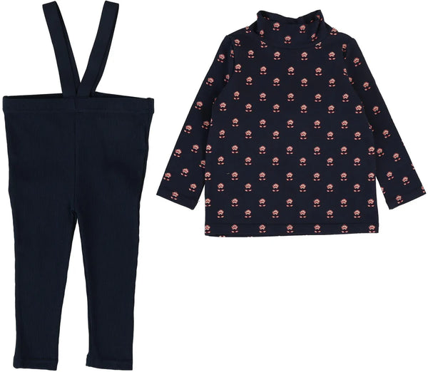 Lil Legs Analogie Navy Vintage Floral Set