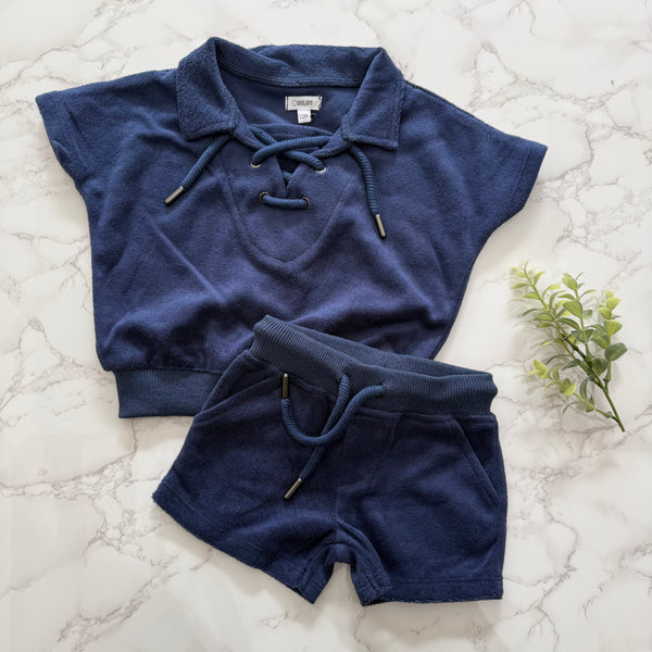 Bonjoy Blue Terry Post Pool Summer Set