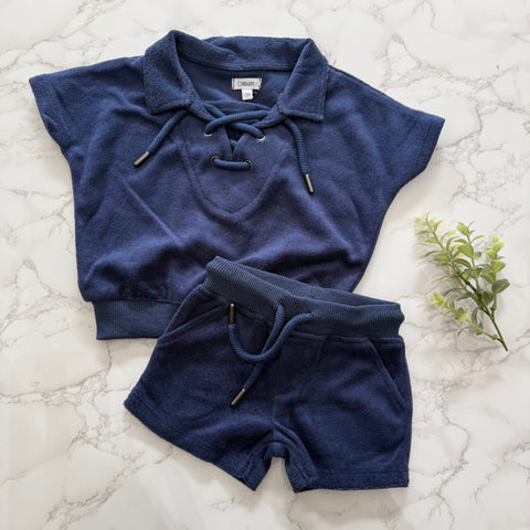 Bonjoy Blue Terry Post Pool Summer Set