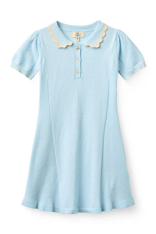 Copenhagen Colors Ice Blue Knit Peplum Dress