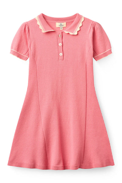 Copenhagen Colors Pink Knit Peplum Dress