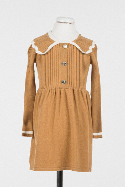 Twinset Iced Coffee Collared Knit Dress