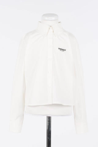 Twinset Off White Embroidered Shirt