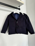 Emanuel Pris Navy Blazer Jacket with Hood