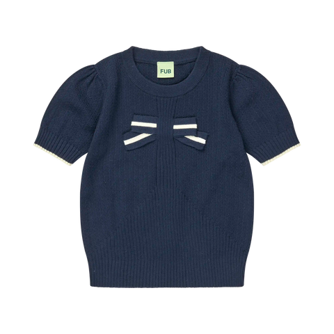 FUB Dark Navy Bow Top