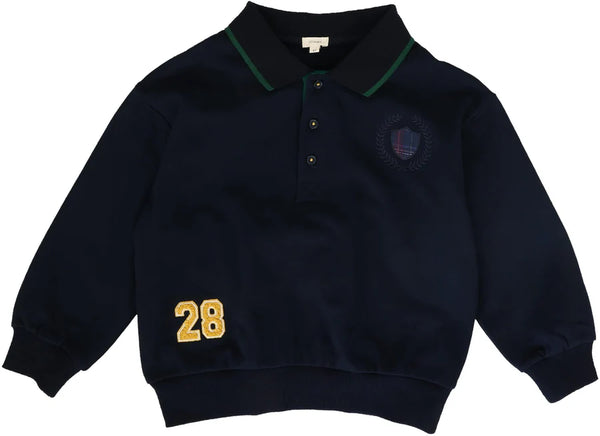 Lil Legs Navy Fan Club Polo Sweatshirt