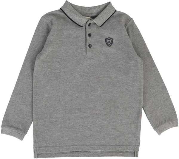 Lil Legs Grey Collar Trim Polo CTP-GRY