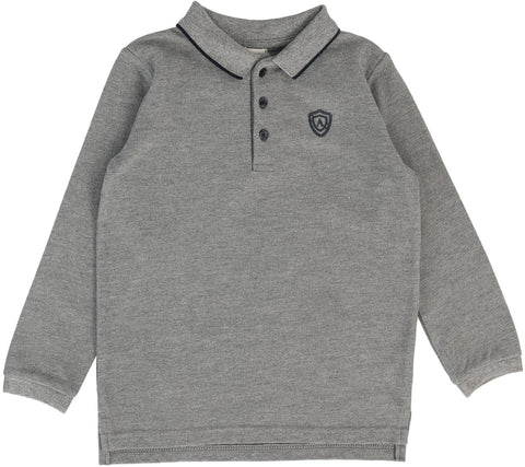Lil Legs Grey Collar Trim Polo CTP-GRY