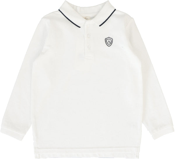 Lil Legs White Collar Trim Polo CTP-WHI
