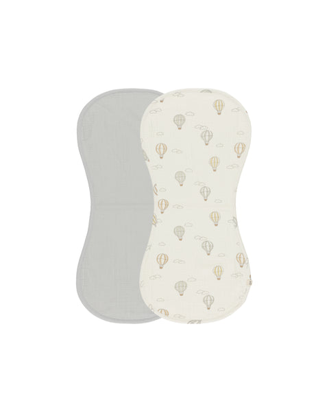 Quincy Mae Hot Air Balloons/Sky Burp Cloth Set