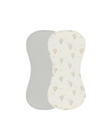 Quincy Mae Hot Air Balloons/Sky Burp Cloth Set