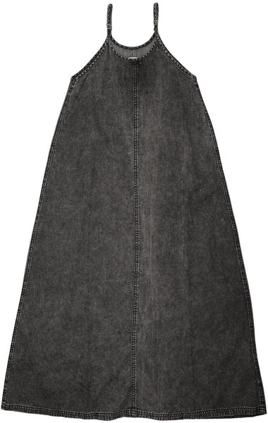 Lil Legs Black Wash Denim Maxi Slip Dress DMSD-BKWSH