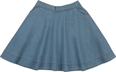 Lil Legs Blue Tencel Denim Flared Skirt DTFSK-BTEN