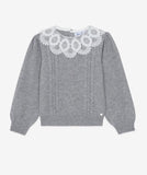 Tartine et Chocolate Grey Collared Knit Sweater