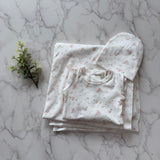 Bonjoy Whimsical Pink Berry Patterned Fruit Footie Set