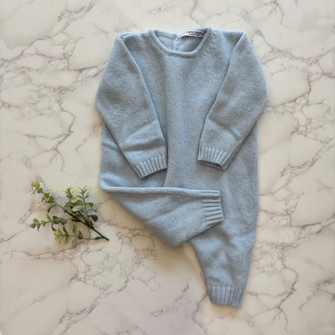 L'orsobruno Blue Wool Romper