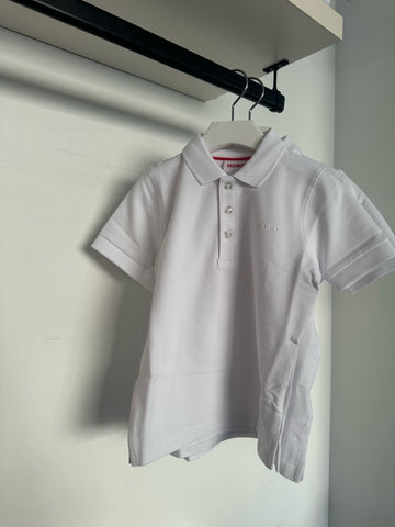 Hugo White Short Sleeve Polo