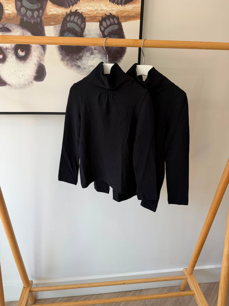 Venera Arapu Black Soft Dust Turtleneck