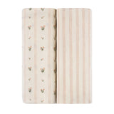 Ely's & Co Linear Floral Crib/Toddler Bed Sheets
