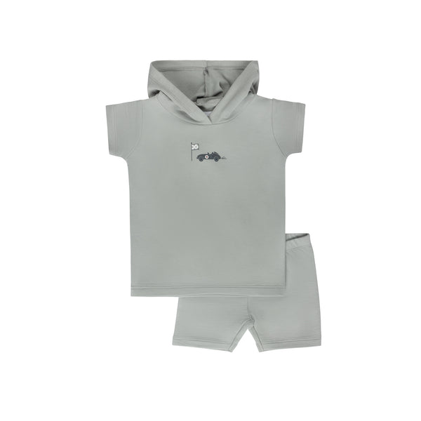 Aurora Blue Race Car T-shirt + Shorts Set
