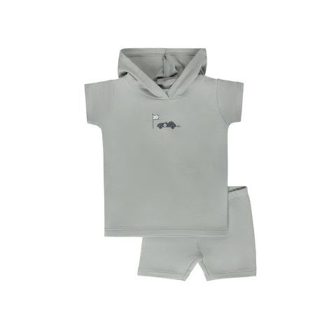 Aurora Blue Race Car T-shirt + Shorts Set