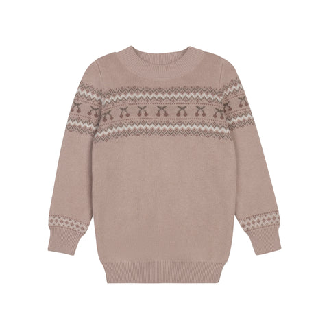 Ely's & Co Looms Mauve Fair Isle Sweater