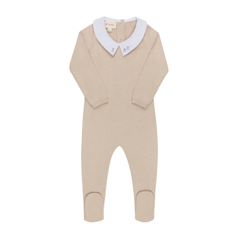 Ely's & Co Looms Taupe Fair Isle Collection Footie