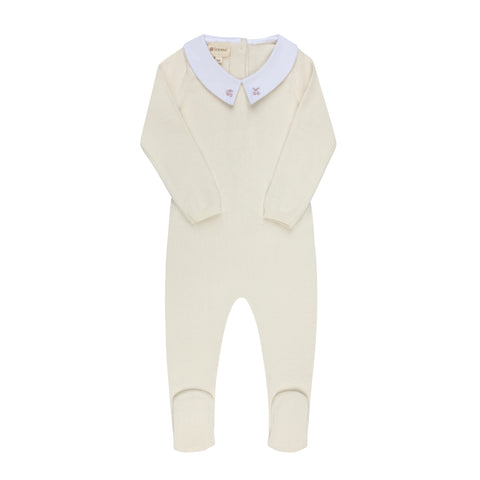 Ely's & Co Looms Ivory/Mauve Fair Isle Collection Footie