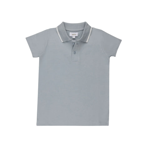 Aurora Blue Nautical Jersey Polo