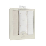 Ely's & Co Gingham Bear Tan 3 Pack Muslin Swaddle