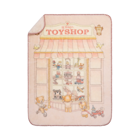 Lil Teddy Toyshop Sugary Pink Blanket