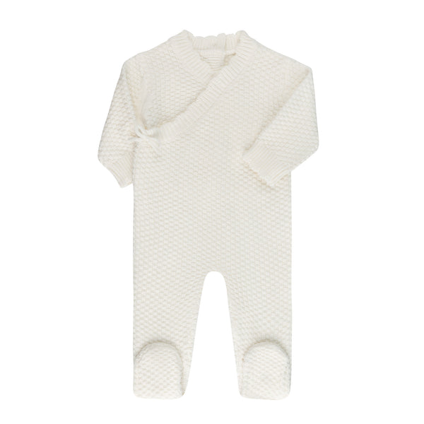 Ely's & Co Ivory Moss Knit Footie